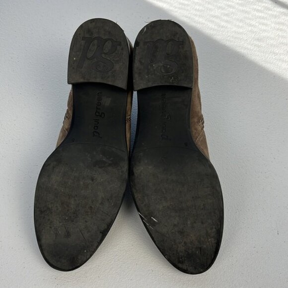 Paul Green Boston Bootie 7.5 Brown Suede Mineral Nubeck Leather Low Heel Shoe - Picture 9 of 12